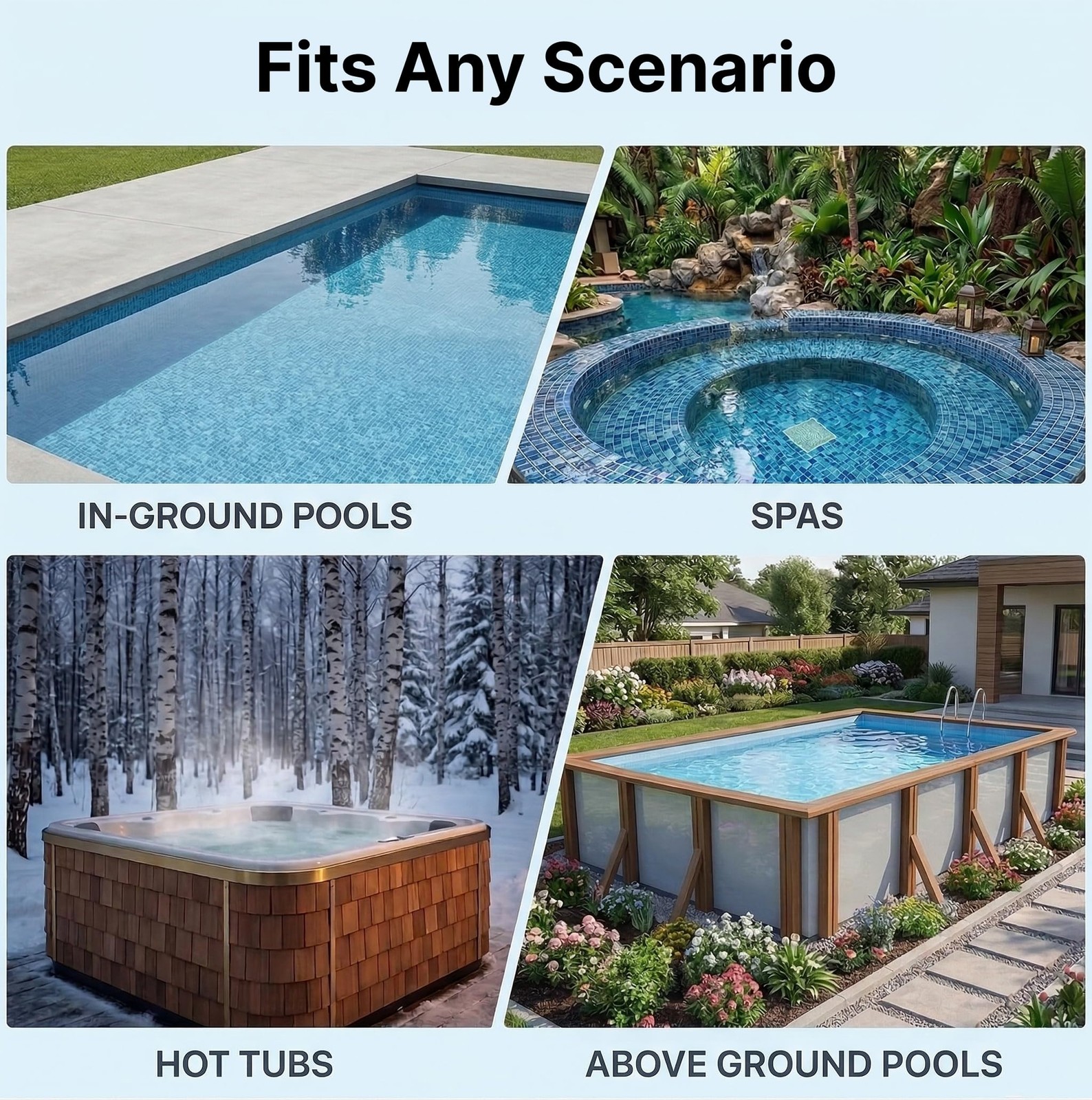 Pool Vacuum for Above Ground Pool & Inground Pool, Rechargeable Handheld Clea…