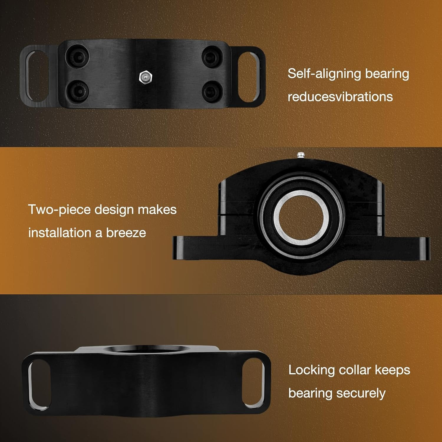 Driveshaft Carrier Bearing Kit Compatible with Polaris RZR S/S4/XP/900/1000 Heav