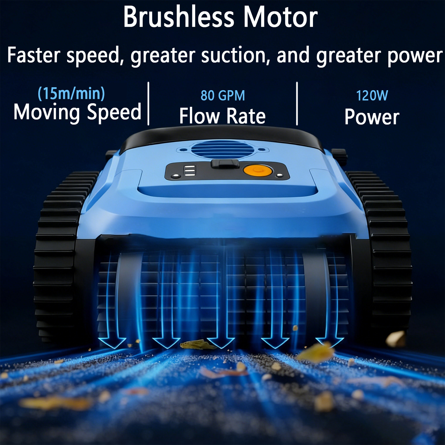 SAT Series Robotic Pool Cleaner, 7800mAh Battery, 180 Mins, Self-Parking, 200m²