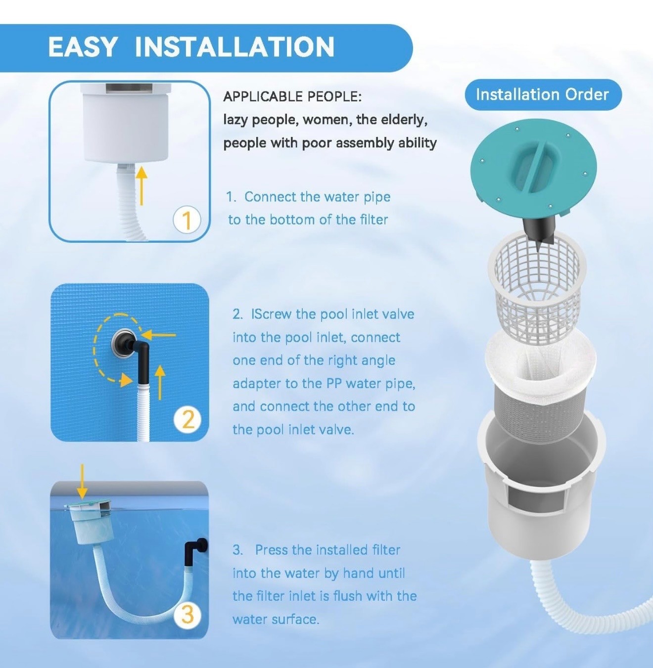 Automatic Floating Above Ground Pool Skimmer Leaf Debris Collector 10 Pack