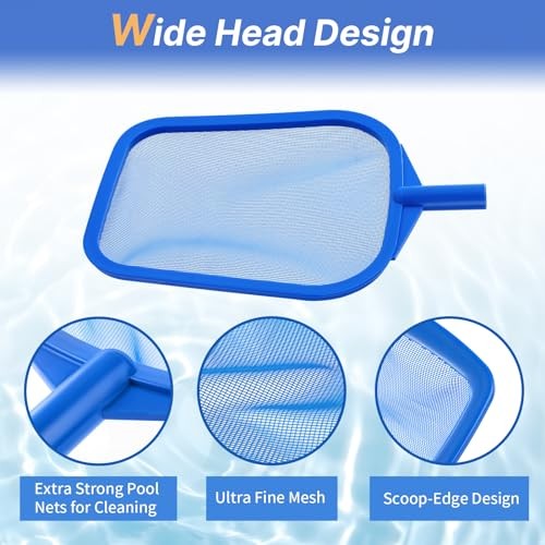 Tavaleu Pool Skimmer – Hot Tub Skimmer – Spa Net with Pole