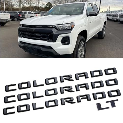 3pack OEM Colorado & LT Emblem 3D Letters Badges fits Replacement 3+LT black