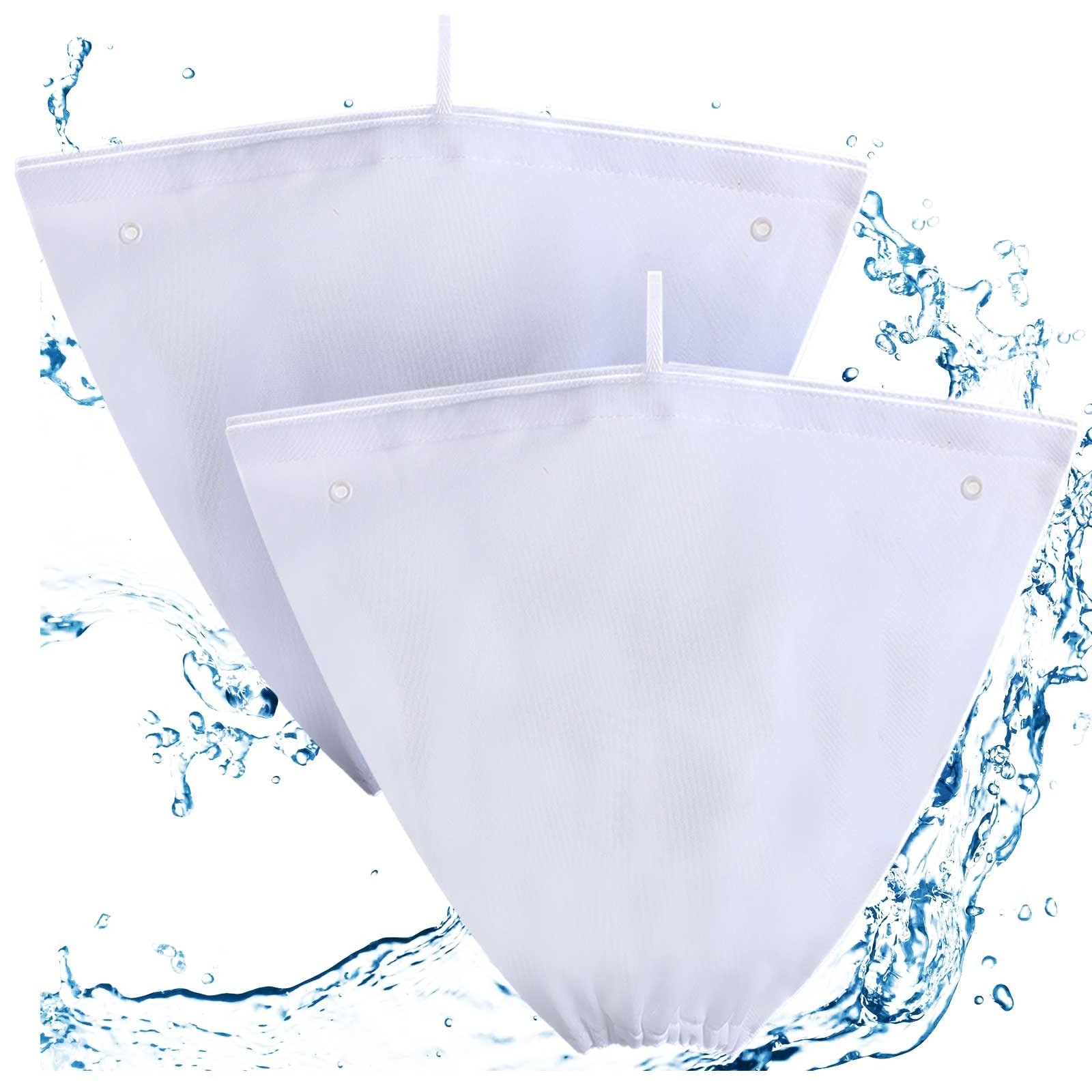 Riakrum 2 Pcs Pool Cleaner Fine Filter Bag Replacement Spa Part white