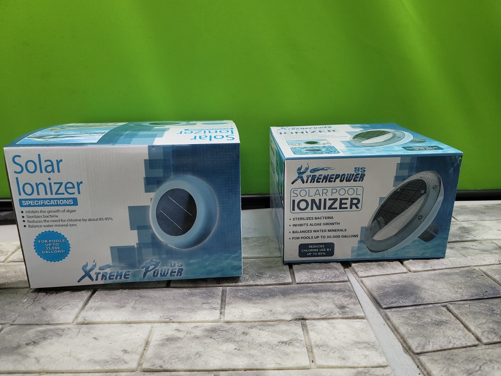 New US Pool Ionizer Solar Powered Kills Algae Reduce Chlorine NO MORE GREEN $180