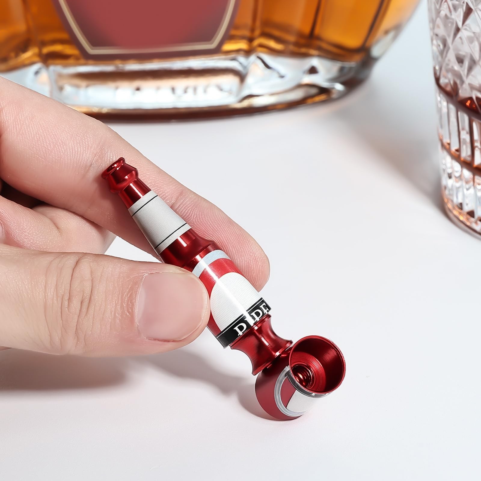Joyoldelf 3pcs Mini Tobacco Pipe – Beer Bottle Smoking red, green, gold