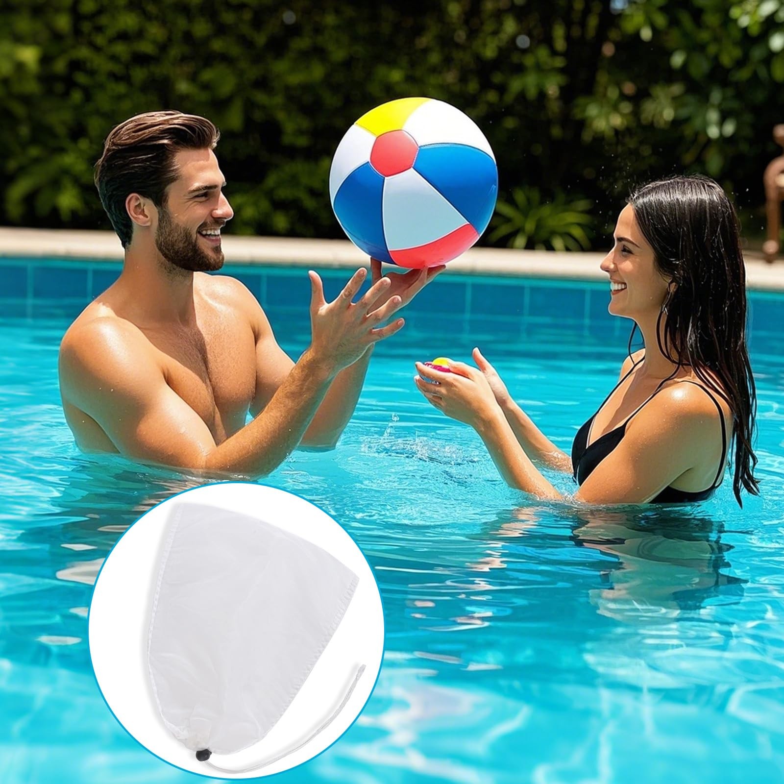6Pcs Pool Leaf Vacuum Net Bag with Locking Cord, Pool Vacuum Mesh Filter Bag,…