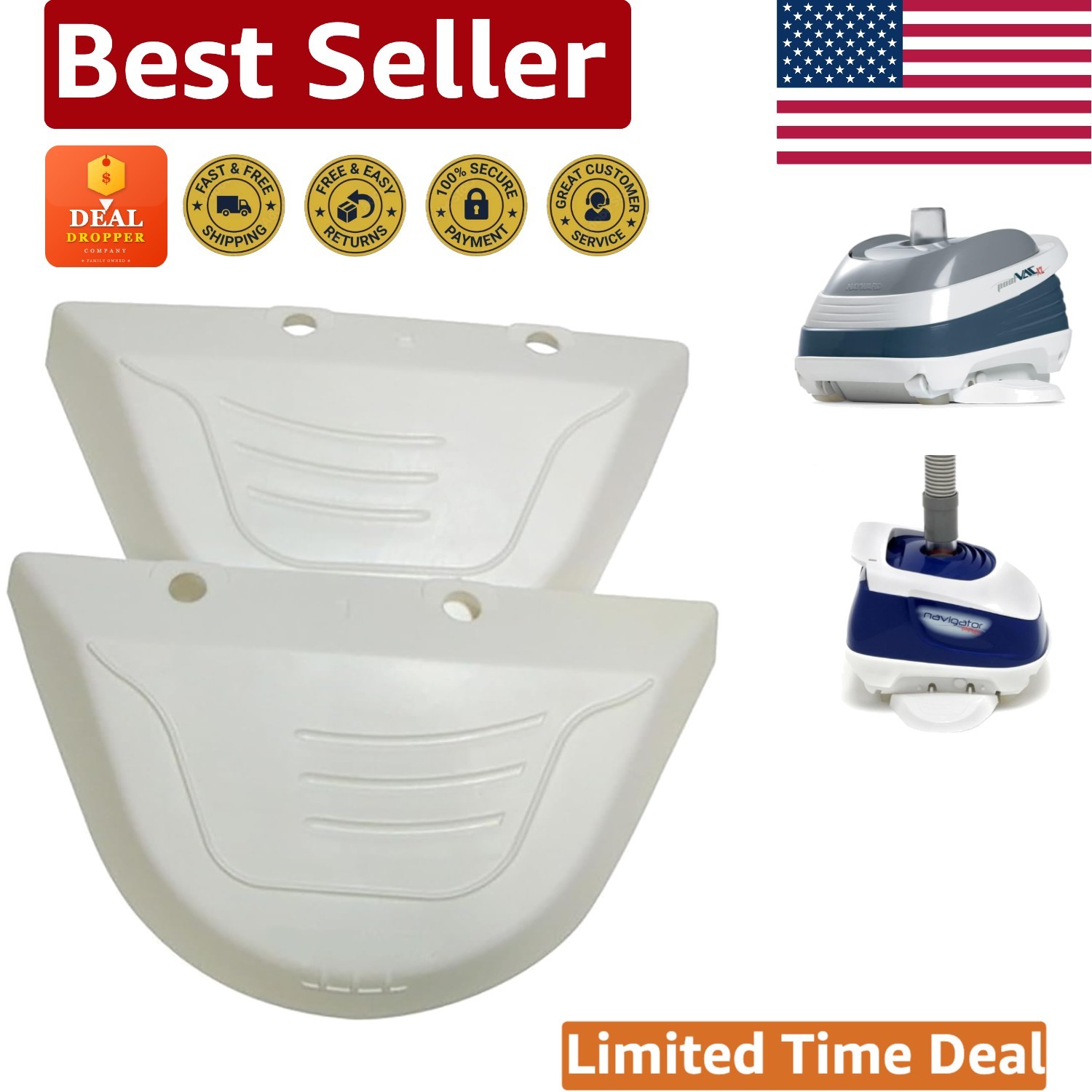 Lightweight Wing Replacement Kit for Navigator Pool Cleaners – Easy to Install