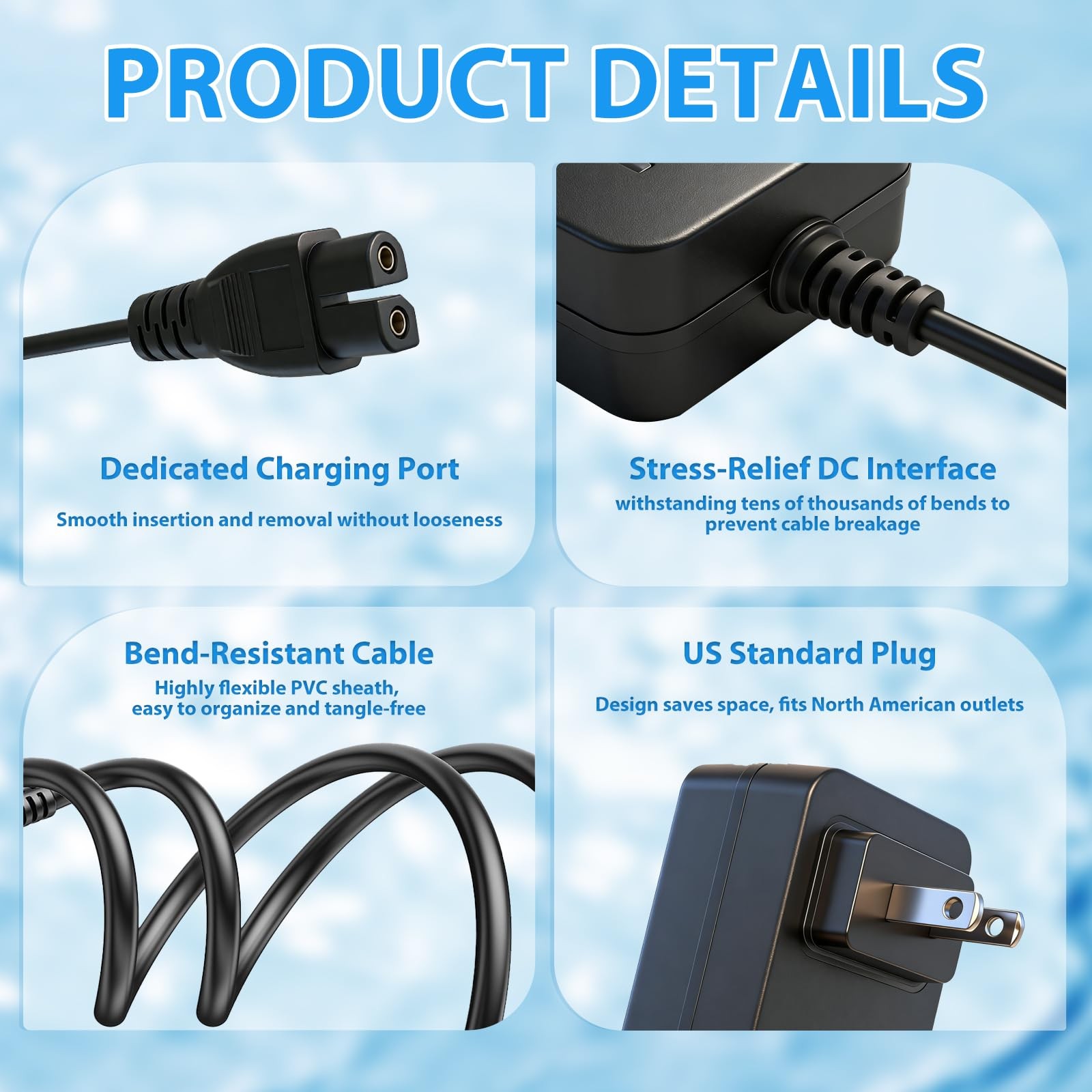 25.2V Adapter Charger Compatible with Wybot C1 C2 C2B OS7010C Robotic Pool Cl…