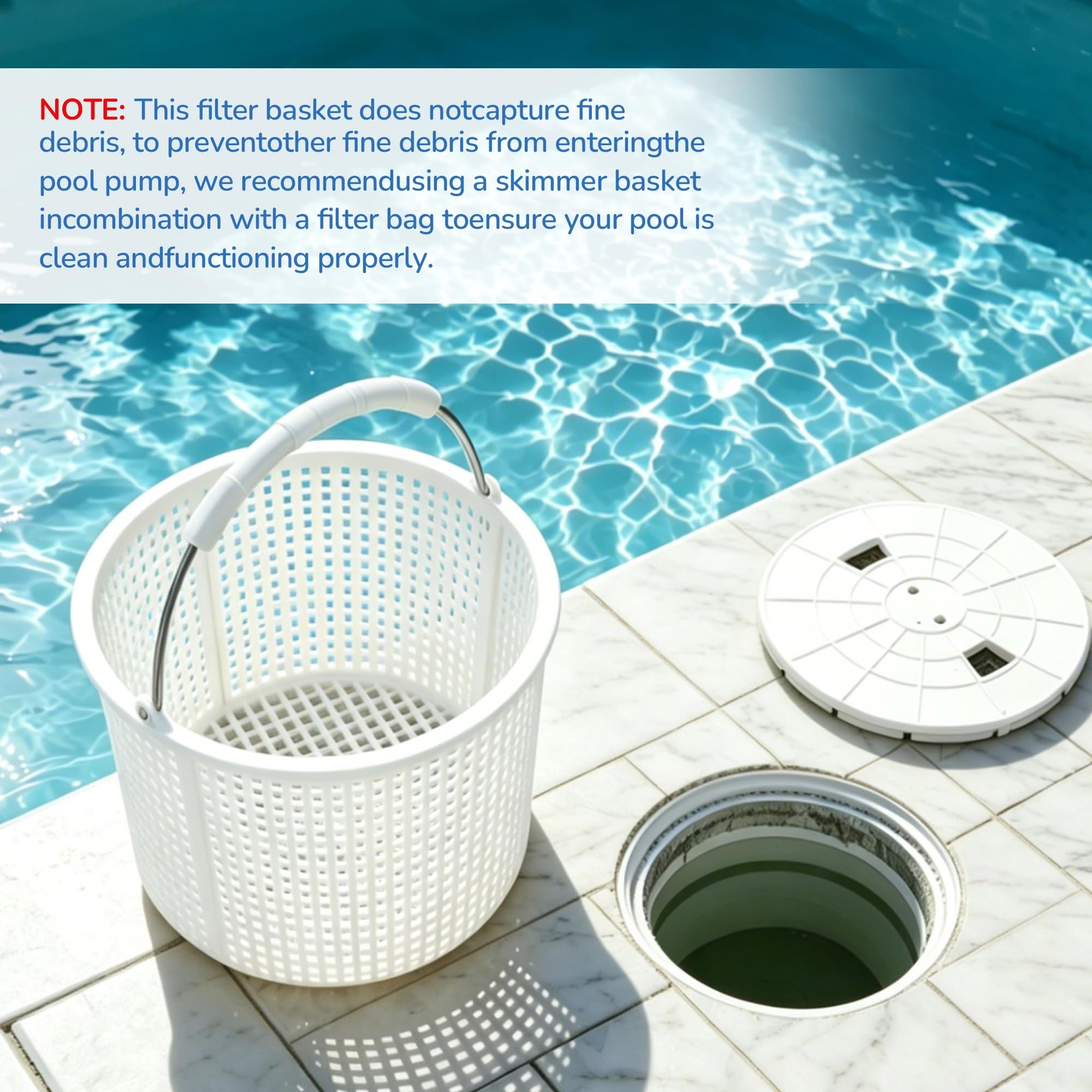 Pool Skimmer Basket Replacement for Hayward SPX1082CA, Aladdin B-152,