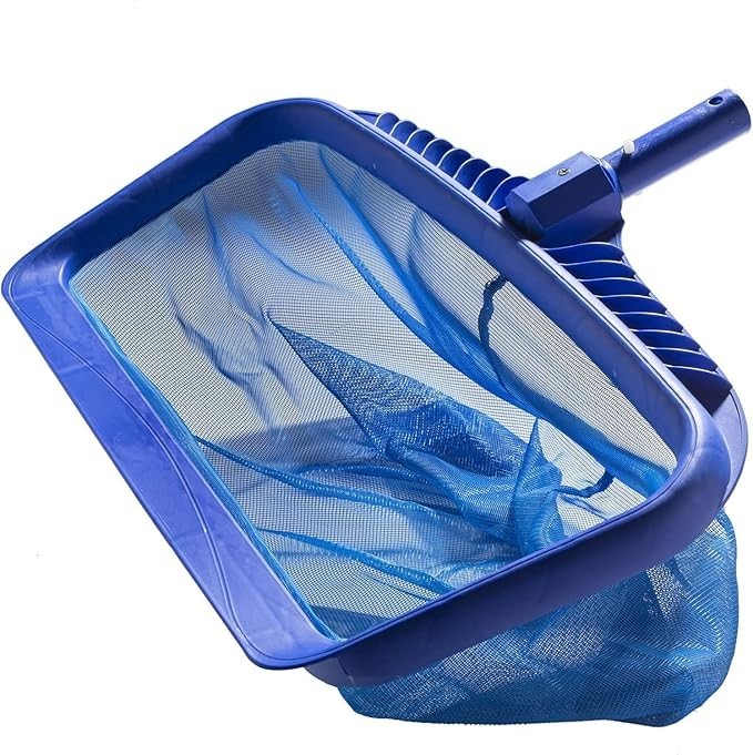 Pool Skimmer Net Heavy Duty Leaf Rake Fine Mesh Deep Bag Catcher for Swimming