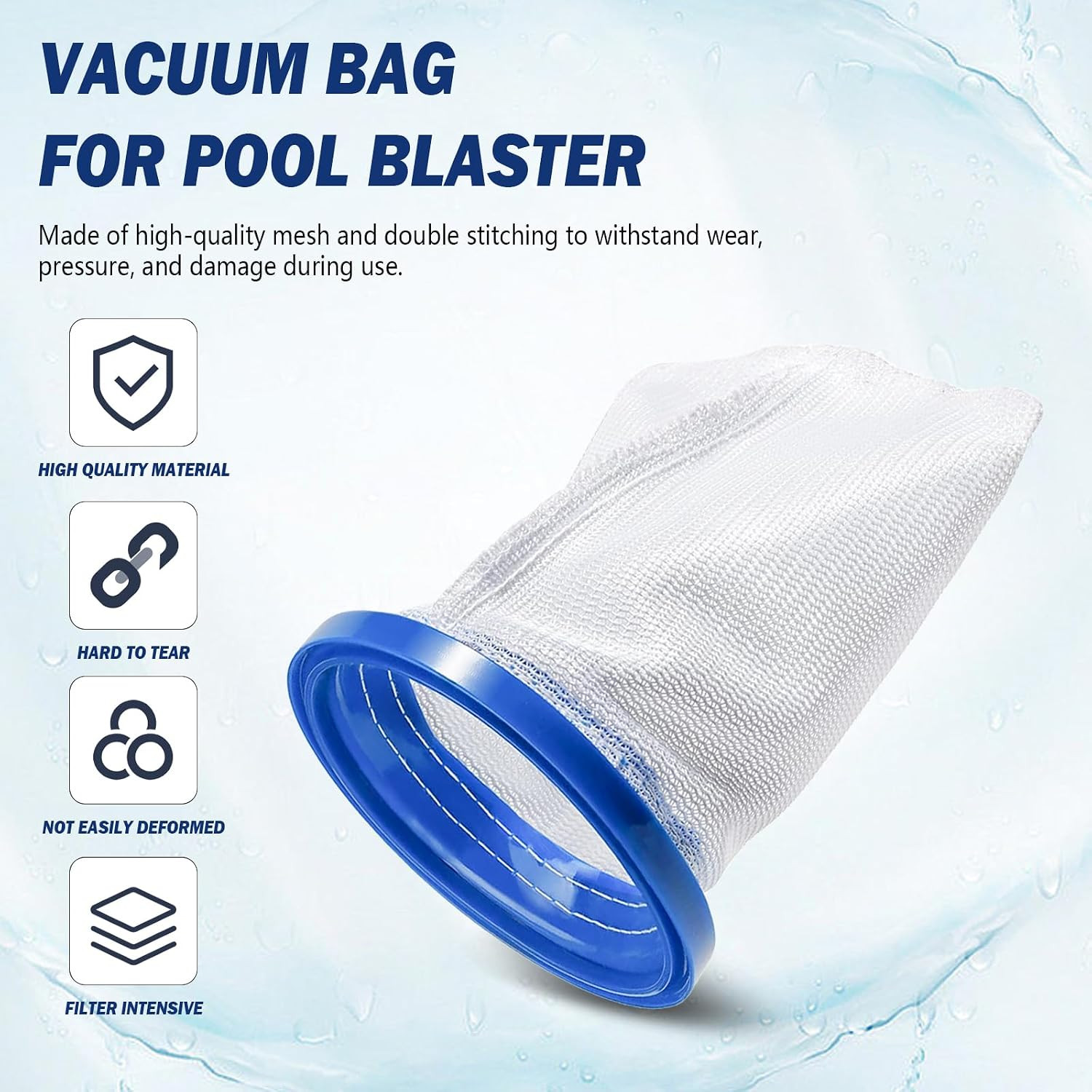 Pool Vacuum Cleaner Filter Bag Compatible with Max, Catfish Ultra, iVac 250, iVA