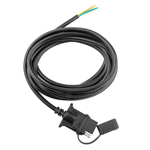 Vehicle Side 4-Pin Flat Trailer Wiring Harness 9.5Ft, Heavy Duty 9.5 FEET