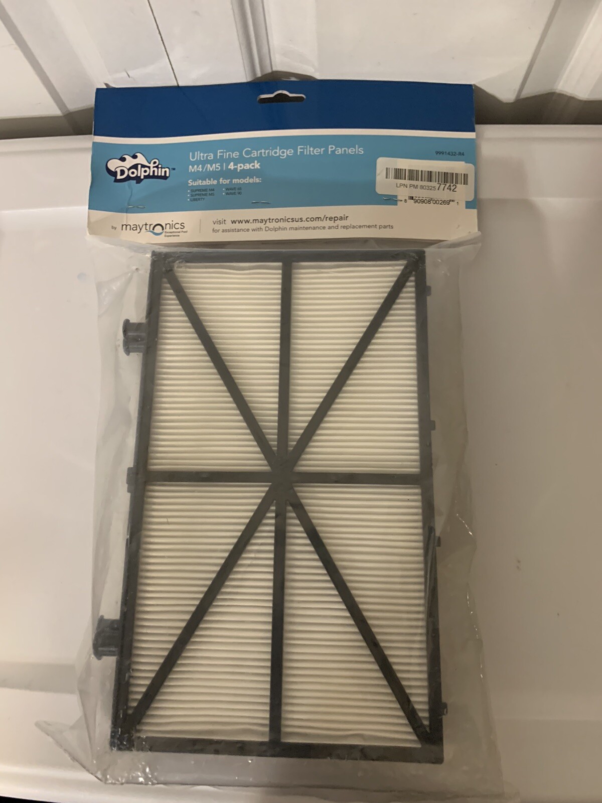 Maytronics Dolphin Large Ultra Fine Cartridge Filter Panel Pack of 4 9991425 R4