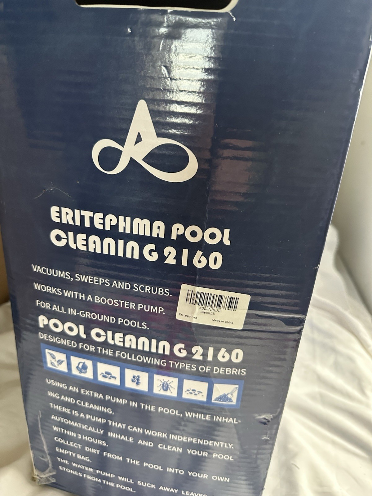 Eritephma 2160 Pool Cleaning Pressure-Side Cleaner Vacuums Sweeps & Scrubs Open