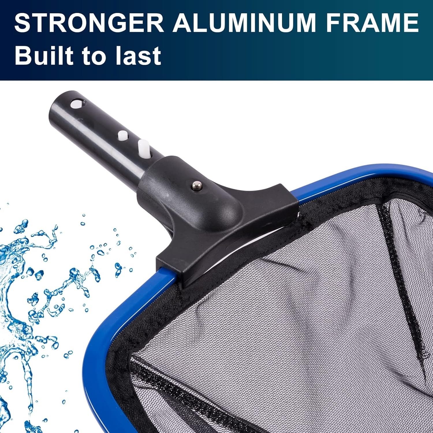 POOLAZA Ultra Fine Mesh Pool Skimmer Net Aluminum Frame, Aluminum Pool Net G158