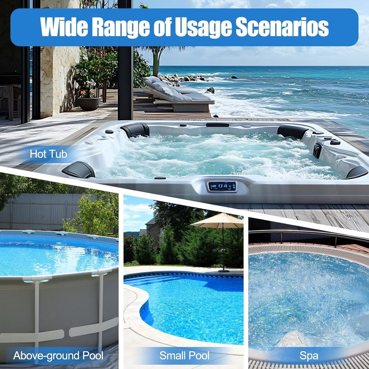 Cordless Hot Tub Vacuum Cleaner – No Batteries, Portable Pool & Spa Debris Su…