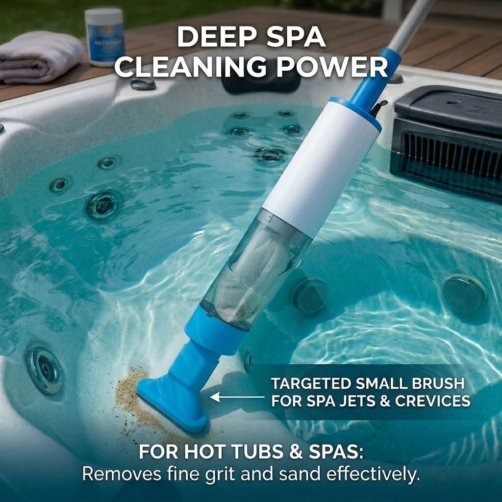 Cordless Handheld Pool Vacuum for Above Ground Pools & Spas, 60 Min Runtime, 91i