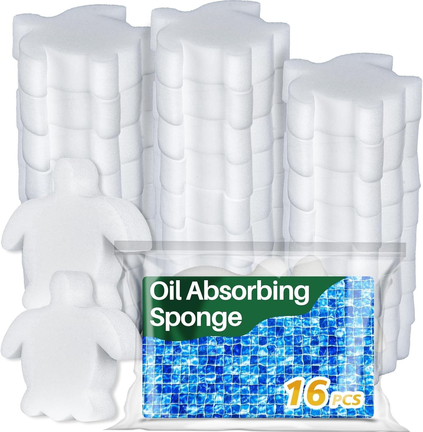 Pool Oil Absorbing Sponge – 16/24PCS Sponges That Soak Up Hot Tub…