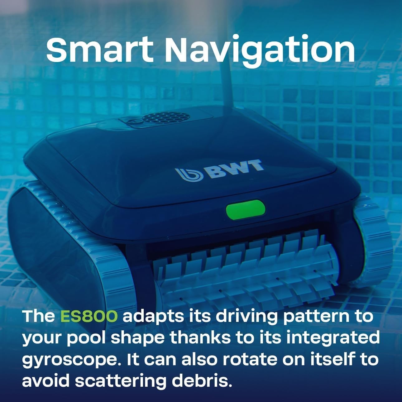 BWT ES800 Robotic Pool Cleaner for In-Ground Pools 59ft