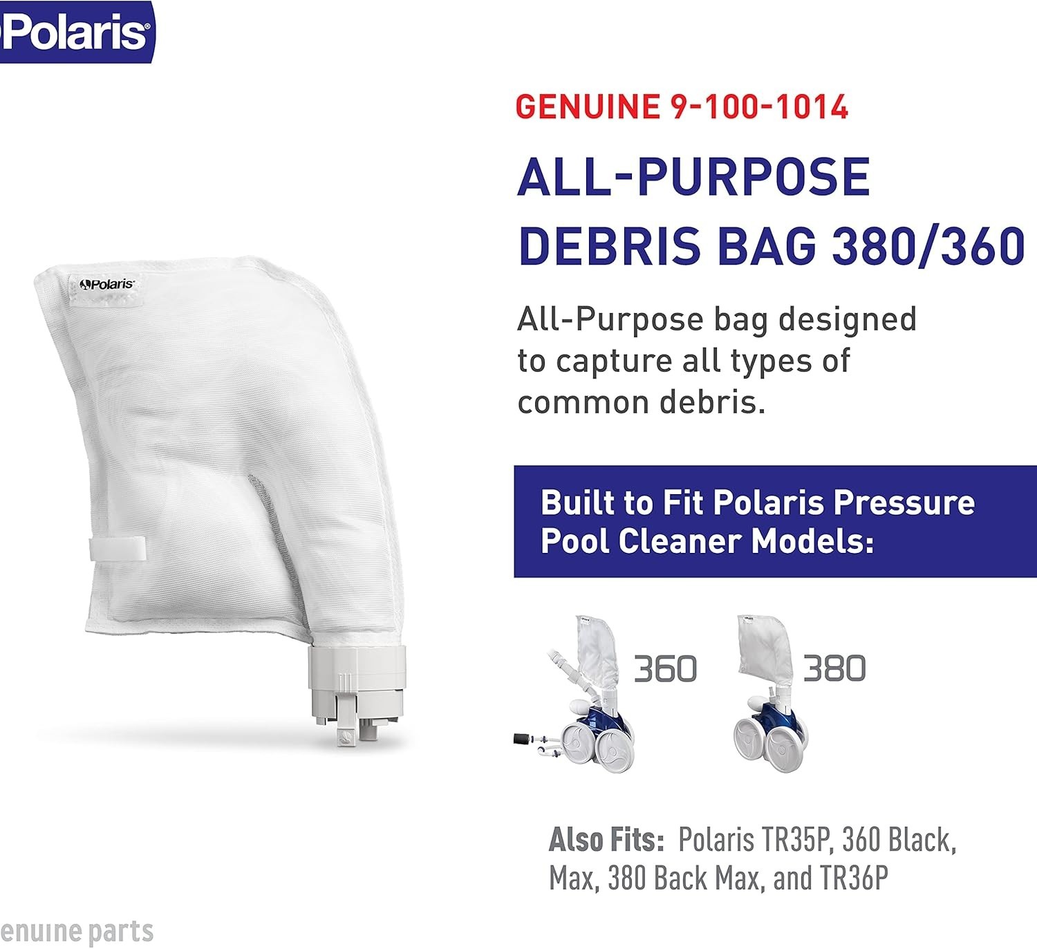 All Purpose Replacement Bag for 380/360 Pool Cleaners – 90-Day Included