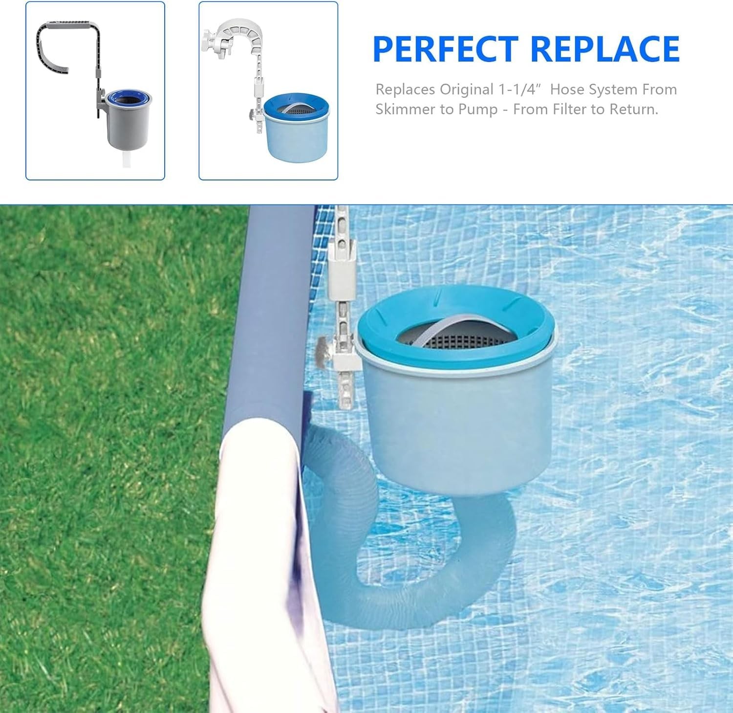 1-1/4 Inch x 3ft Replacement Pool Hose for 1.25 inches x 36 inches, 1 pack