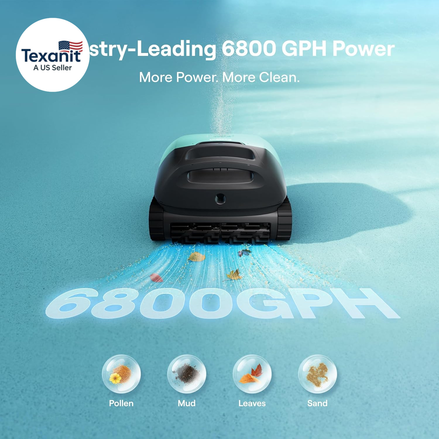 Sora 10 Cordless Pool Vacuum Robot for Inground & above Ground Pools, 6800 GPH S