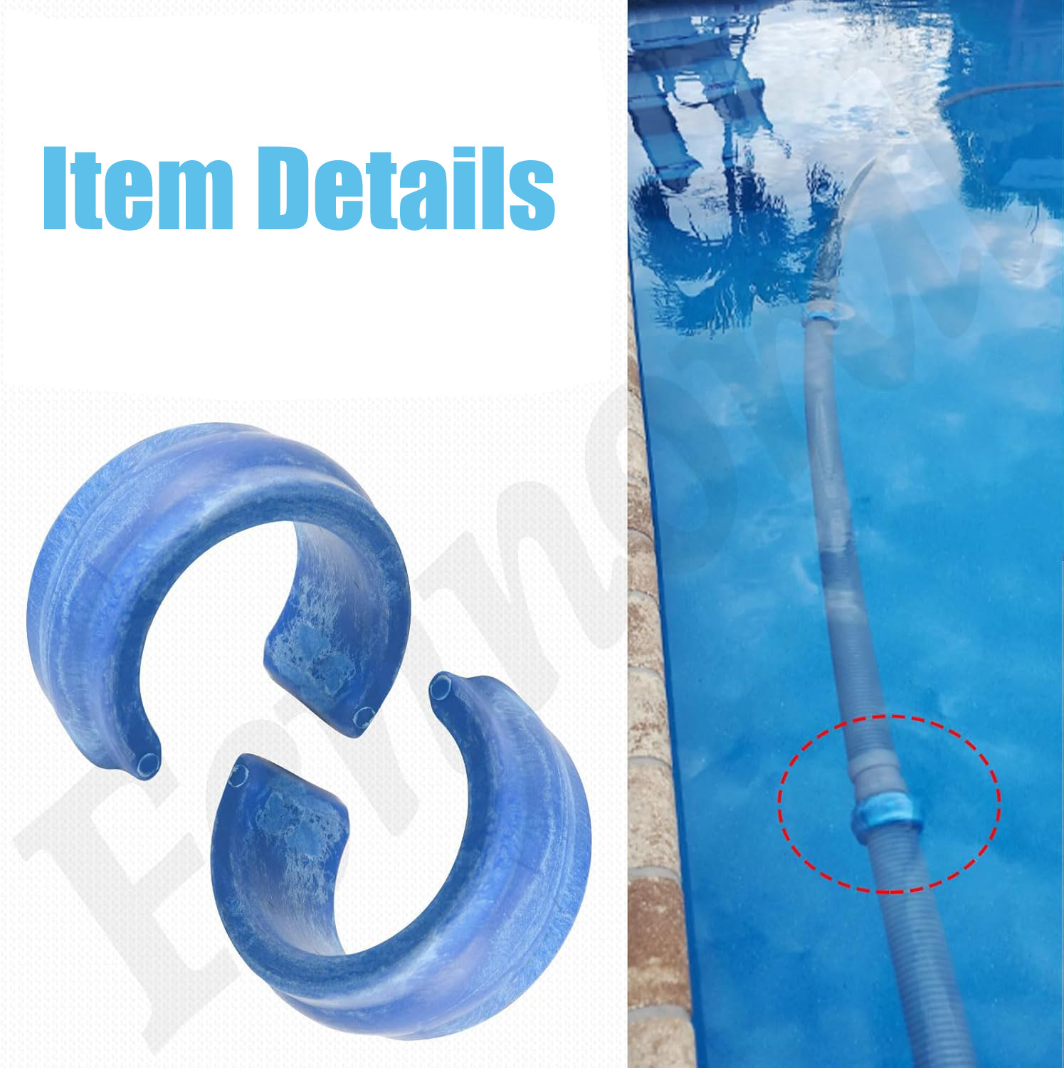 8PC POOL CLEANER HOSE WEIGHT W83247/X70105 FOR ZODIAC BARACUDA MX8 MX6 BLUE W