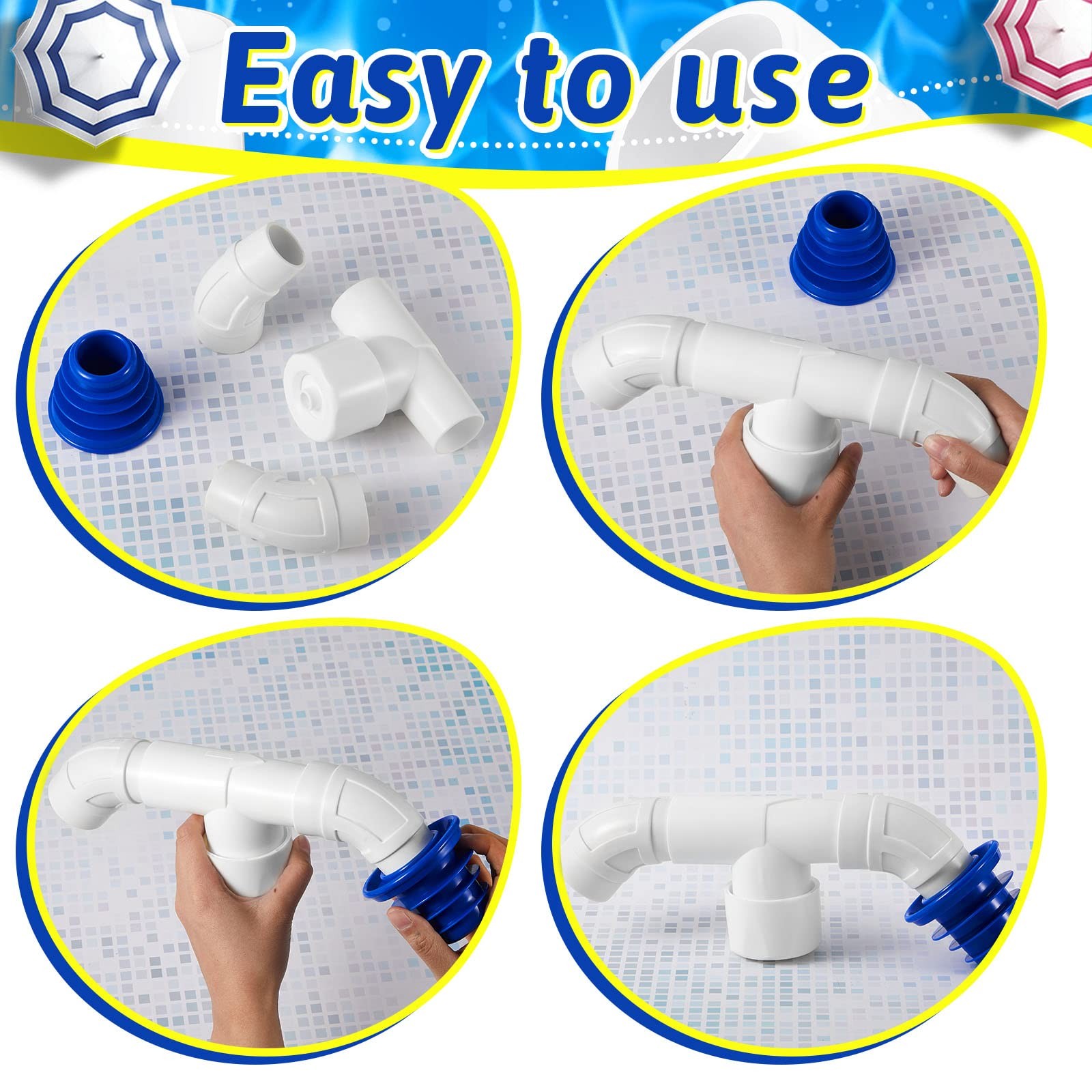Weysat 4 Pcs Automatic Pool Cleaner Regulator Valve 45 Degree Elbow Replacement