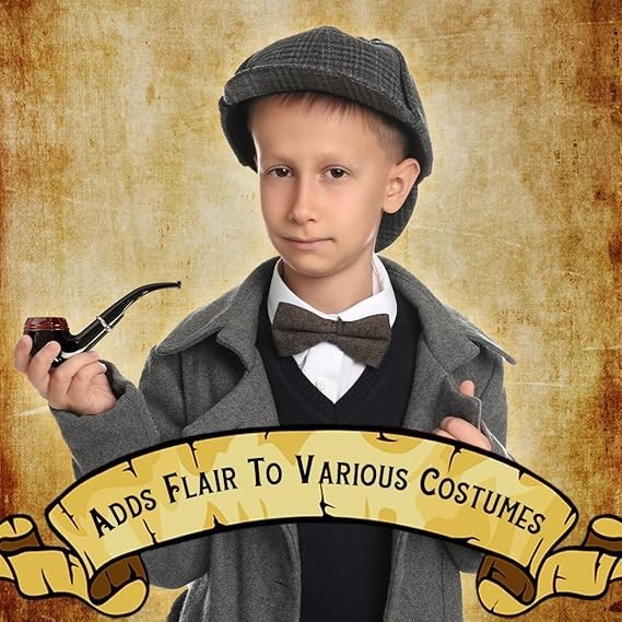 5.5 Inches Fake Cigar Smoke Pipes for Smoking – Costume Prop Pipe Toy – Detectiv