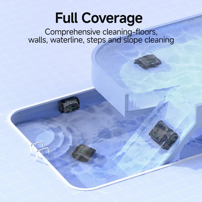 WYBOT C1 Pool Cleaner Wall Climb Cordless Robotic Pool Robot In-Ground Pools NEW