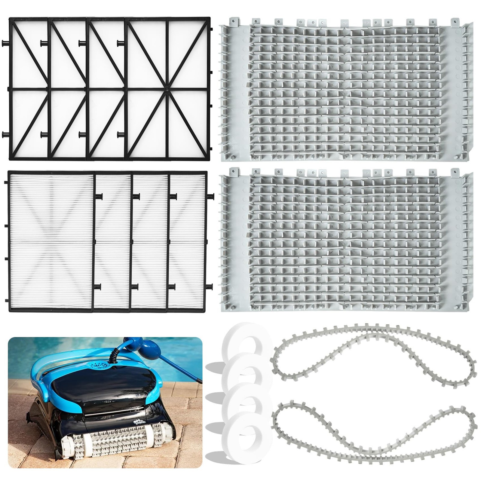 For Dolphin Nautilus CC Plus Tune-up Rebuild Kit 9991433-R4 Filters 6101641-R2