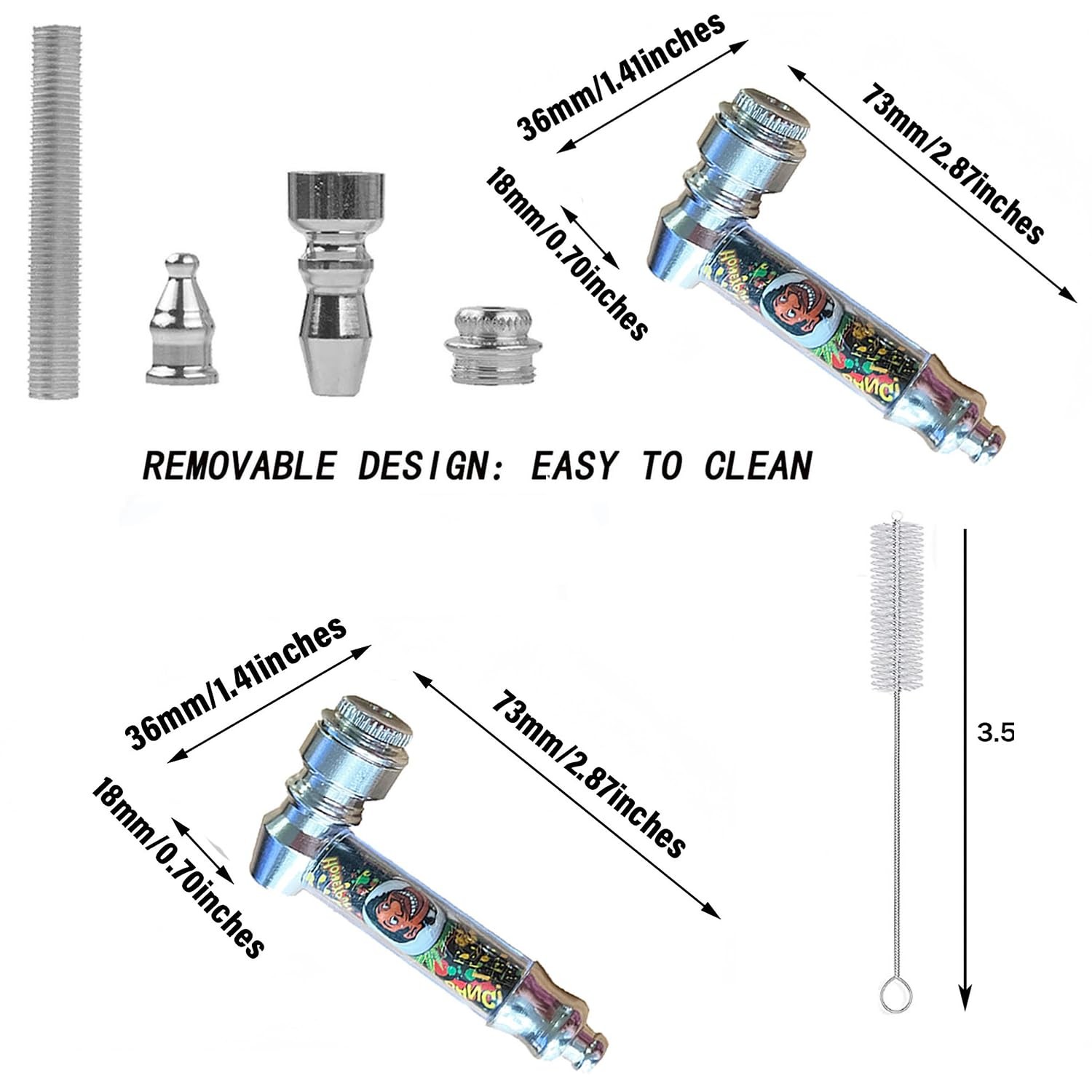 Pipes For Smoking 3pc Tobacco Pipe Accessories Kit M, Blue