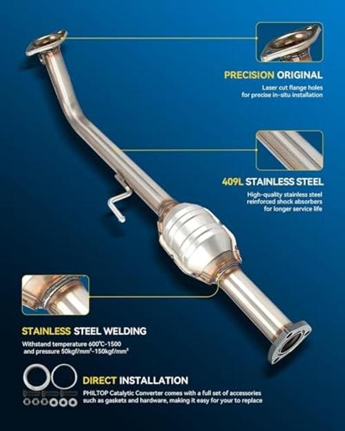 Catalytic Converter Kit Direct-Fit Replacement For 2001-2005 Civic EX/EX OE