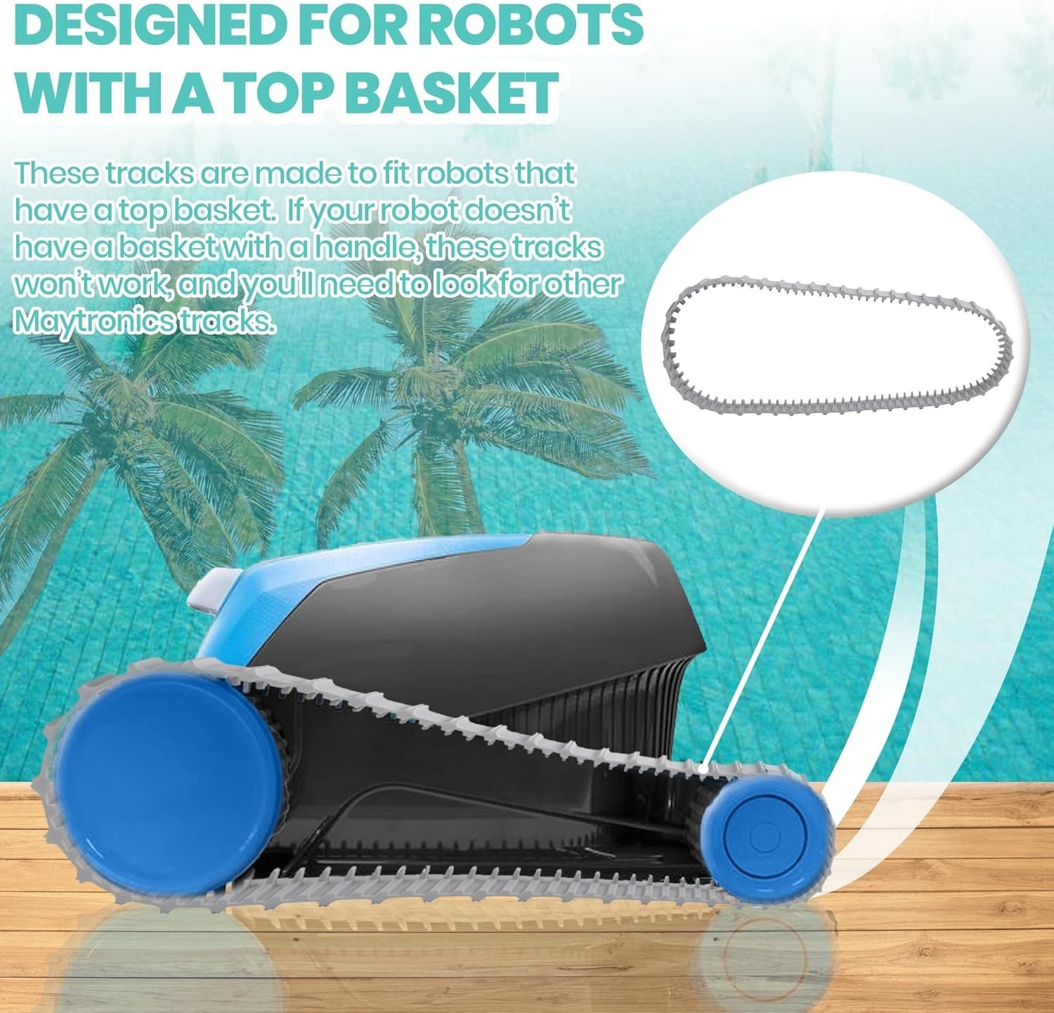 Dolphin Part 9983152 R2 Gray Tracks for Robotic Pool Cleaner
