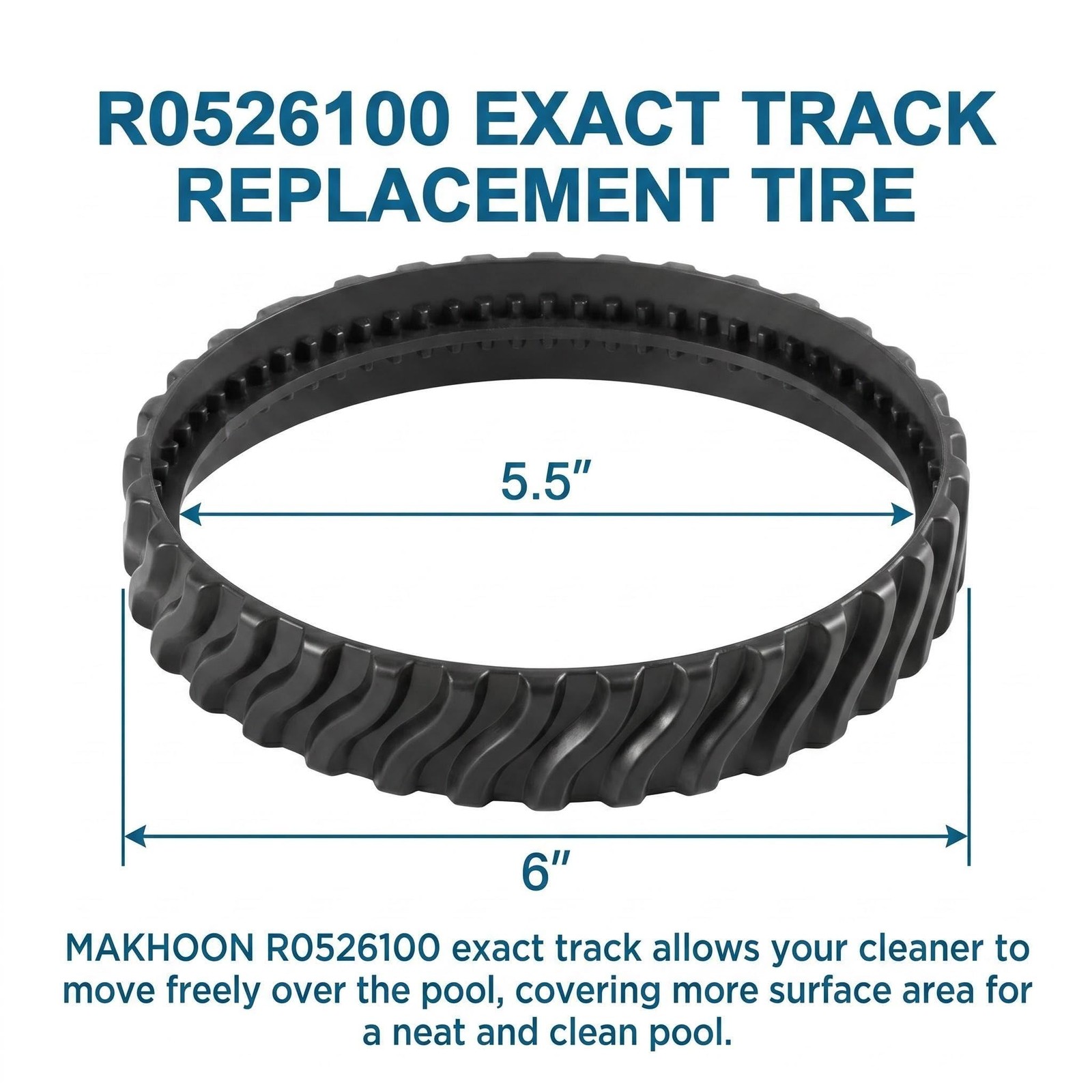 R0526100 Track Pool Cleaner Wheel Tire for MX8 / MX6 – Tires for MX8 Elite, M…