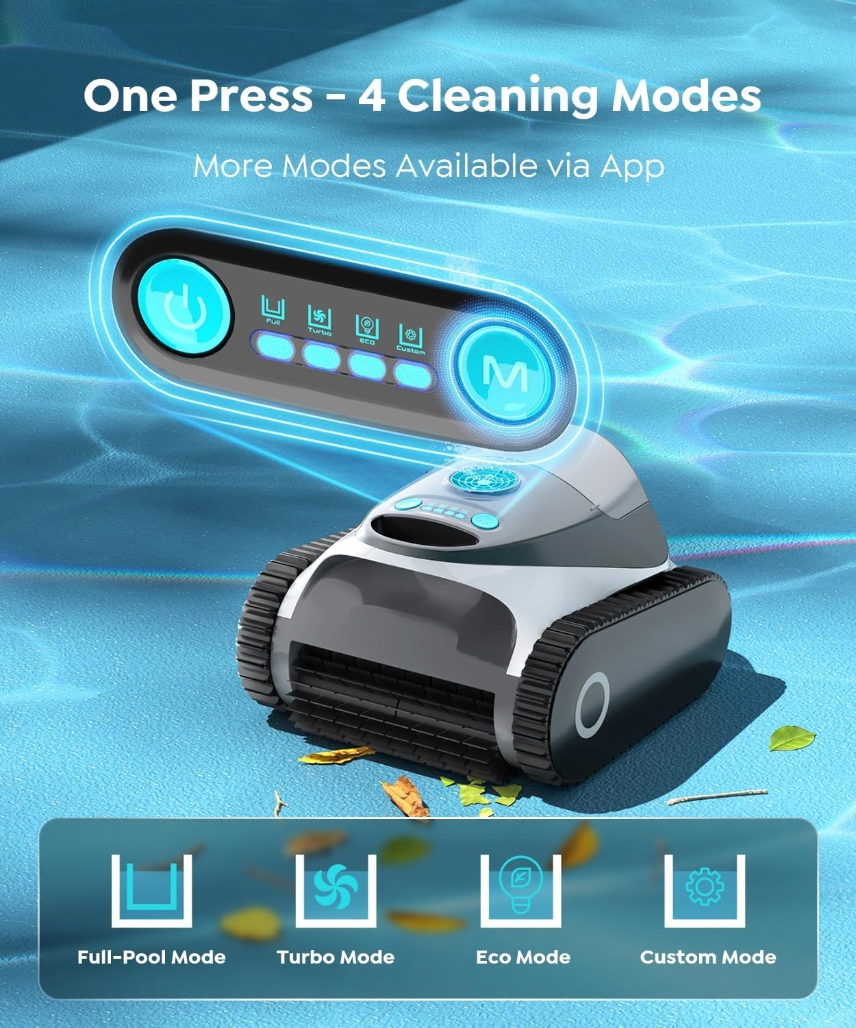 BRINBO C1 Cordless Robotic Pool Cleaner for Inground Pools – Off-White