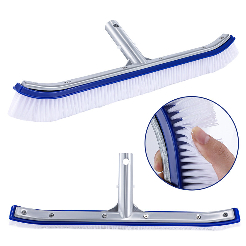US (3 Styles) Aluminium Swimming Pool Cleaning Brush Head Heavy Duty Wall Floor