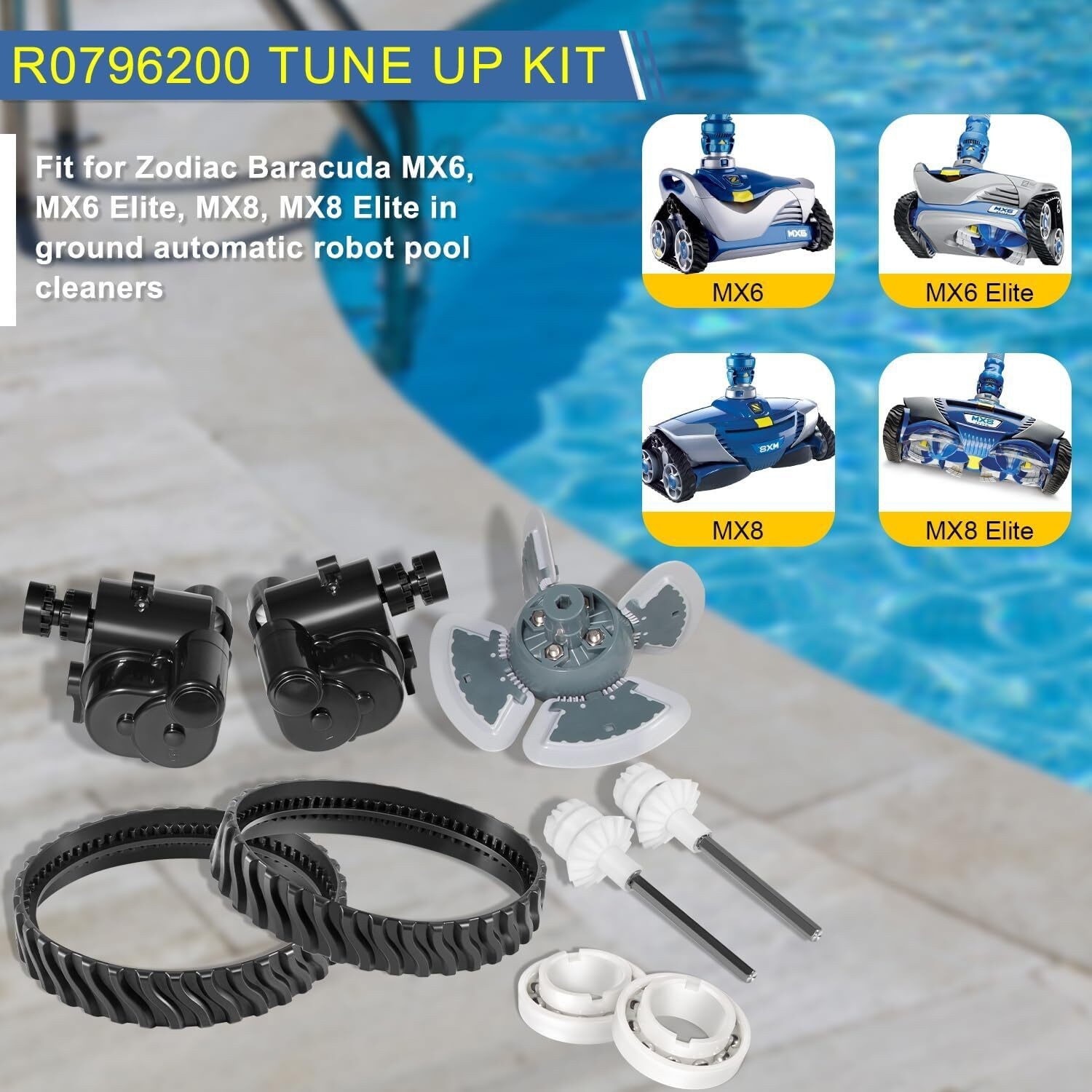 For Zodiac MX8 Elite MX6 Elite Pool Cleaner Factory Tune Up Kit R0796200