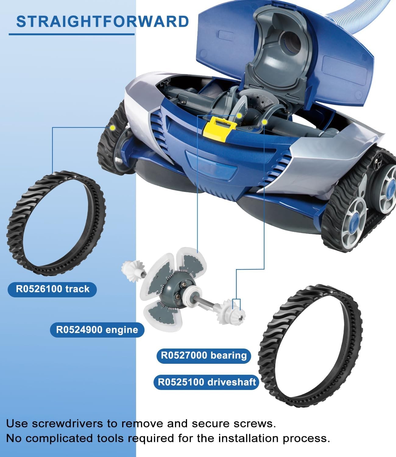 Tune Up Kit for Zodiac Baracuda MX6, MX6 Elite, MX8, MX8 Elite Pool Cleaner