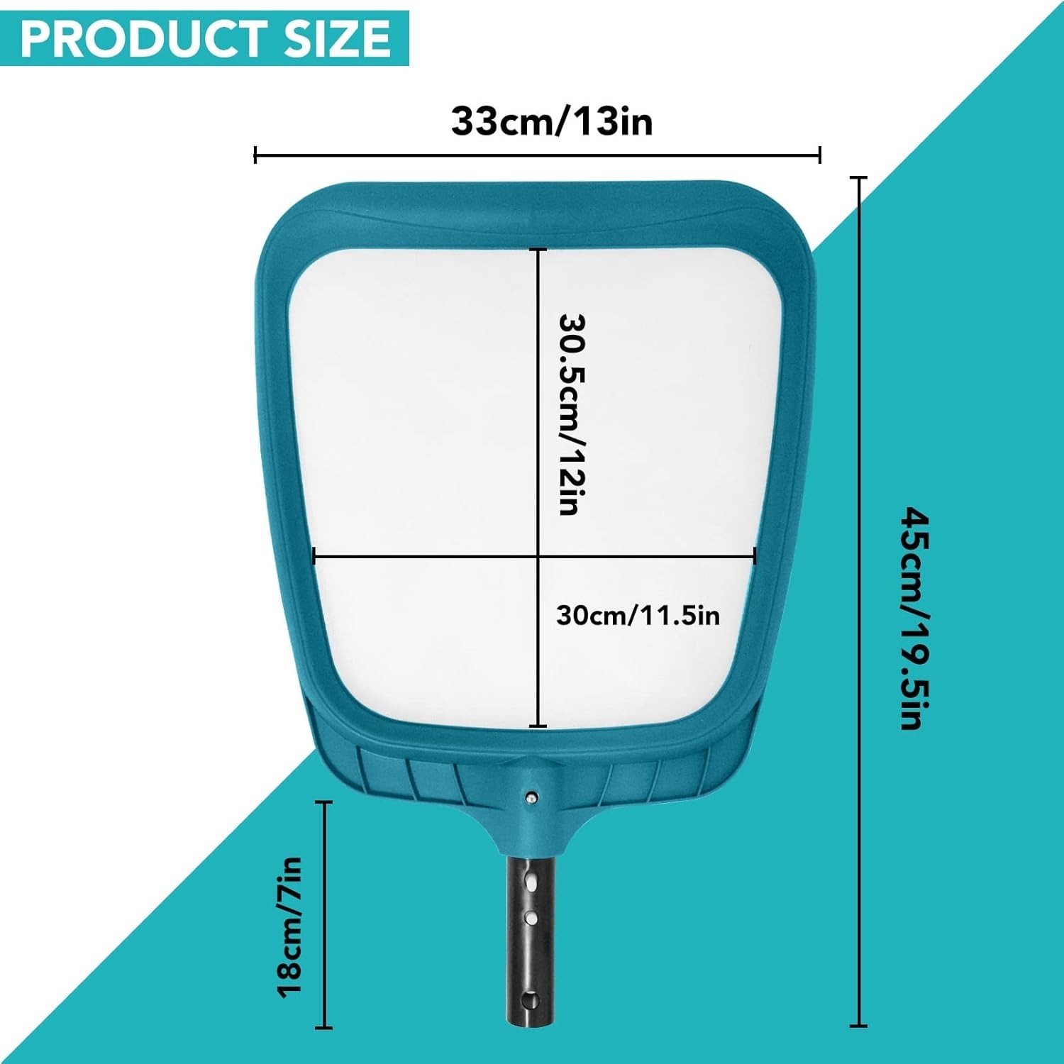 Durable Pool Skimmer Net: Ideal for Fast Cleaning of Pools, Hot Tubs & Spas