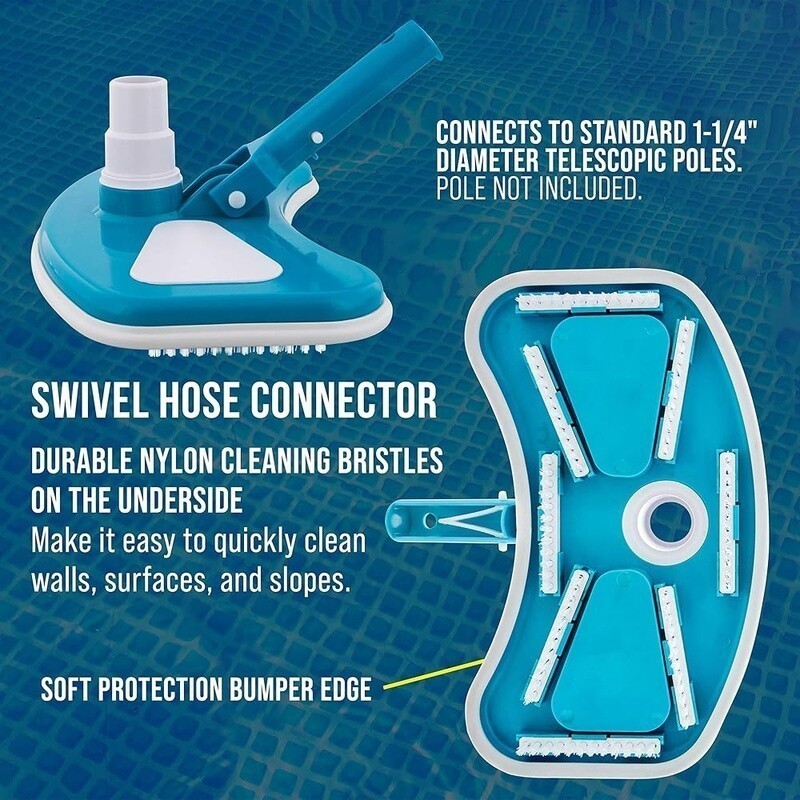 12&Prime; Weighted Butterfly Pool Vacuum Head Swivel Hose Above Ground in-Ground Safe
