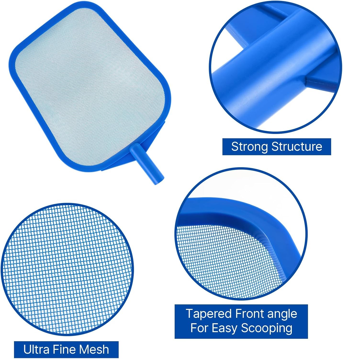 Pool Net – Pool Skimmer Net with 5 Section Detachable Poles, 22.2 »- 59.1