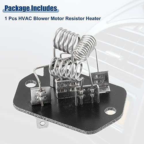HVAC Blower Motor Resistor Heater Replacement – Pack of 1 Black Silver Tone