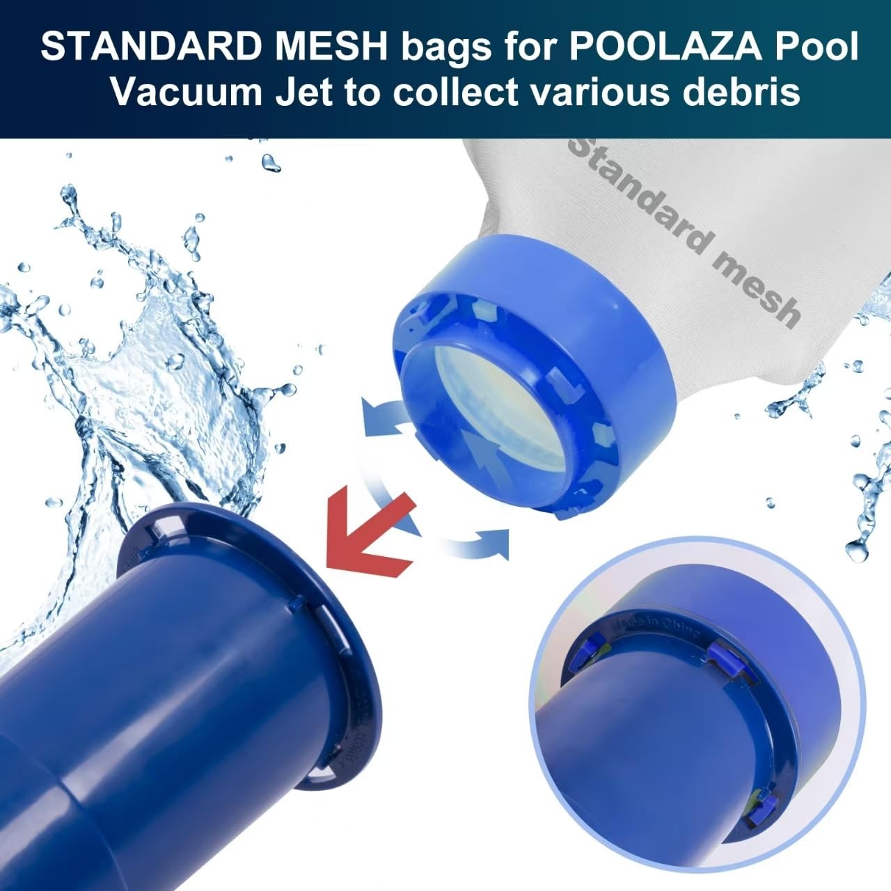 Pool Vacuum Bag Replacement for Pool Vacuum Jet Cleaner T3310 Series (1 Stand…