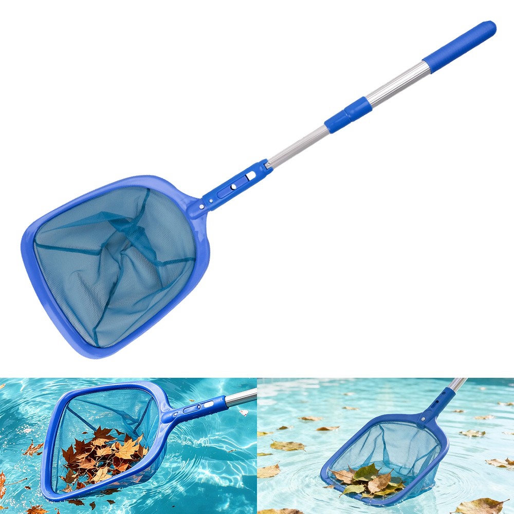 Heavy Duty Pool Skimmer Leaf Rake Net Fine Mesh Swimming Pool Cleaner Tool