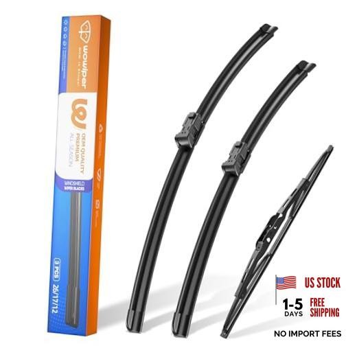 24&Prime;+17&Prime; Windshield Wiper Blades with 13&Prime; Rear Wiper Replacement for GMC