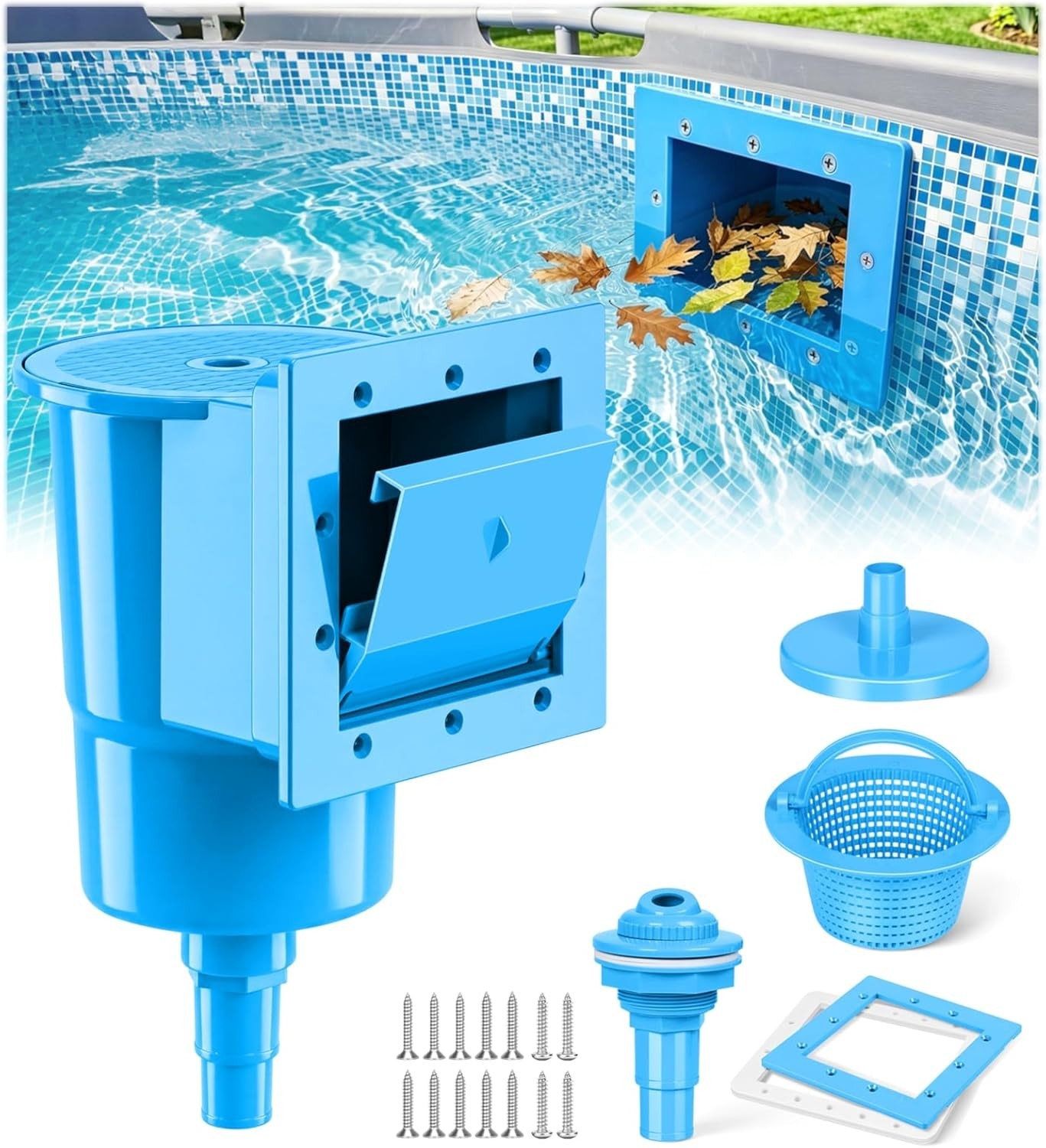 Standard Pool Wall Skimmer for above Ground Pools, Heavy Duty ABS through Wall P