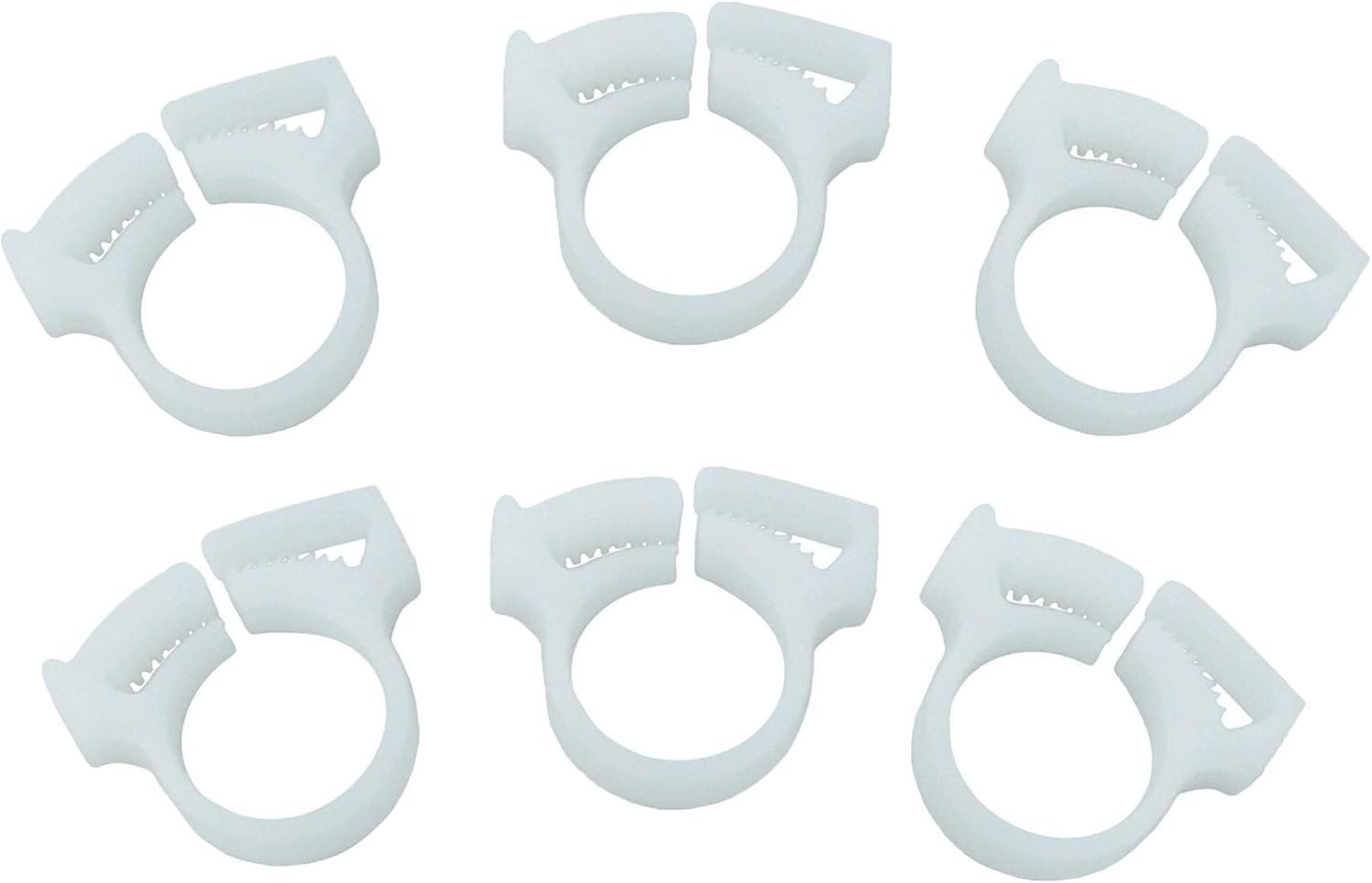 Classic White 6-Pack B15 Replacement Clamps for Polaris Automatic Pool Cleaners