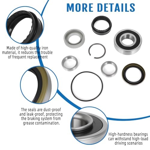 for Toyota Rear Wheel Bearing & Seal Kit for Tacoma 2000-2004 Tundra 2000