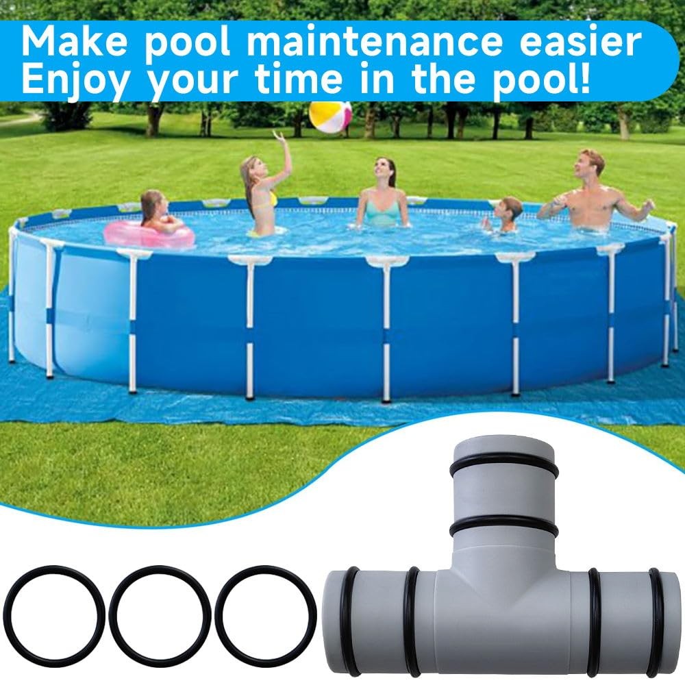 Pool Hose Connector, 1.25 Inch T Joint Filter Pump inches, Gray